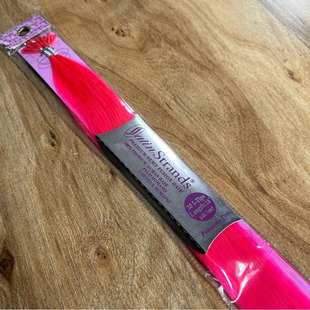 Satin Strands: Pompano Pink 18” Premium REMY Fusion iTips Human Hair Extensions